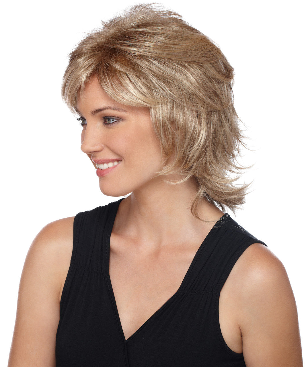 Angela Wig by Estetica Designs - Pure Stretch Cap Medium Layered Shag