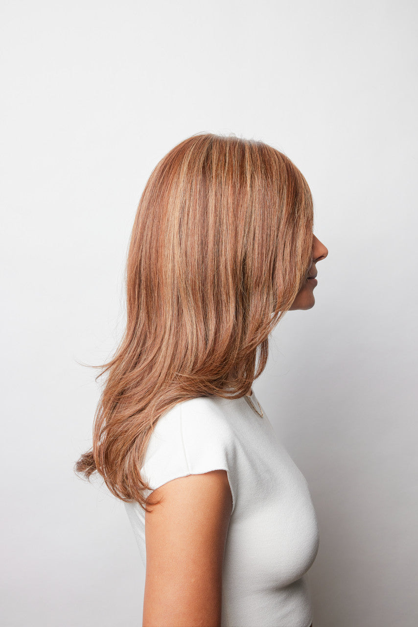 Brielle | Amore Wigs | Monotop | Remy Human Hair | side view | Chocolate Parfait 
