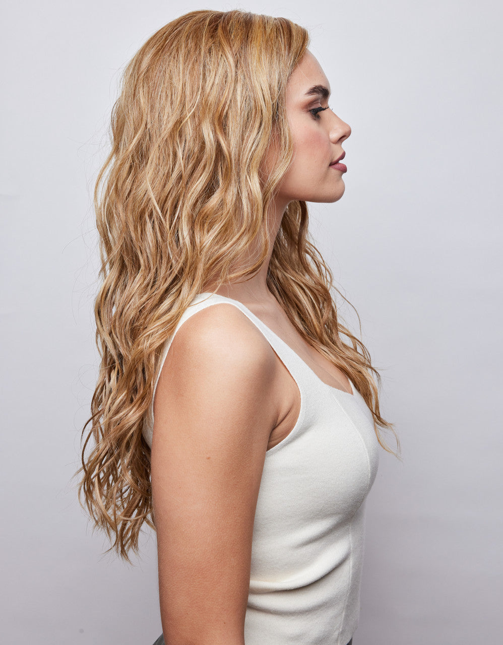 Brooklyn |  Alexander Couture Wig Collection | Side View | 
Cinder Toffee
