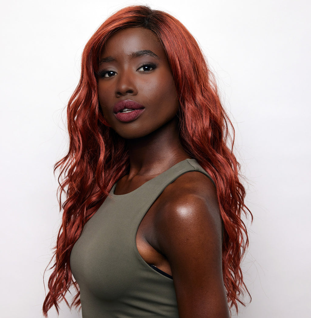Brooklyn |  Alexander Couture Wig Collection | Front View | Henna Red R