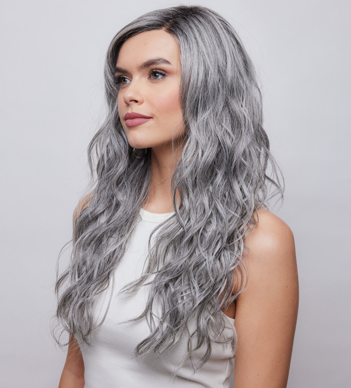 Brooklyn |  Alexander Couture Wig Collection | Side View | 
Salt & Pepper MR