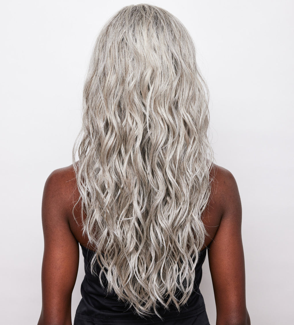 Brooklyn |  Alexander Couture Wig Collection | back View | 
silver Brow MR