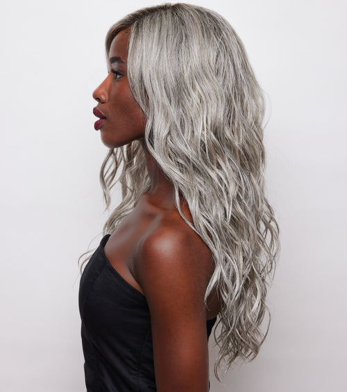 Brooklyn |  Alexander Couture Wig Collection | Side View | 
silver Brow MR