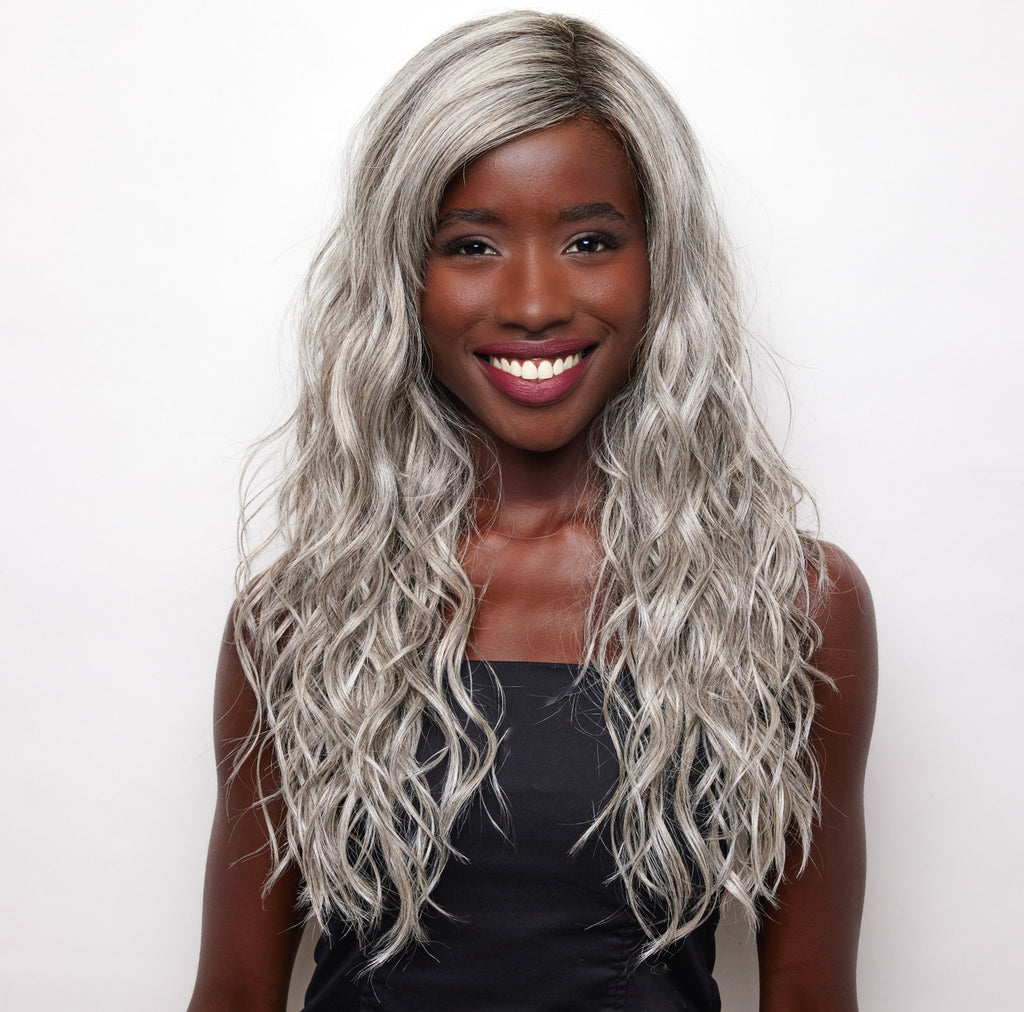 Brooklyn |  Alexander Couture Wig Collection | Front View | 
silver Brow MR