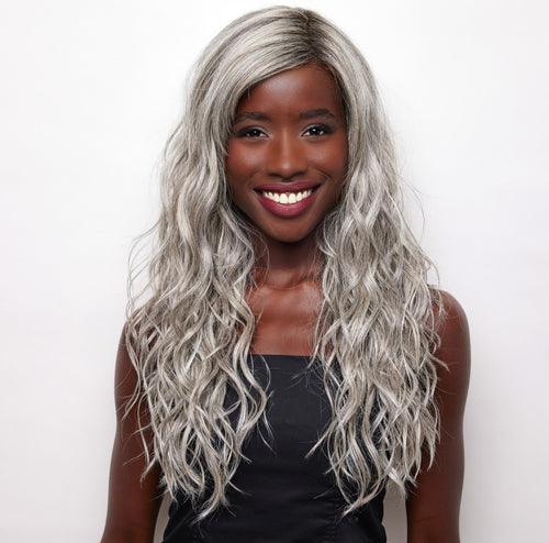 Brooklyn |  Alexander Couture Wig Collection | Front View | 
silver Brow MR