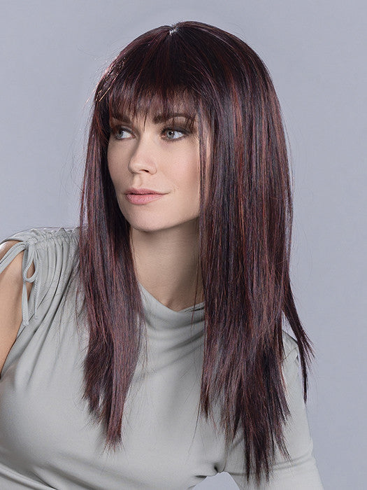 CHER by ELLEN WILLE in AUBERGINE MIX 131.133.132 | Deep Wine Red and Red Violet with Granat Red Blend | front View 3
