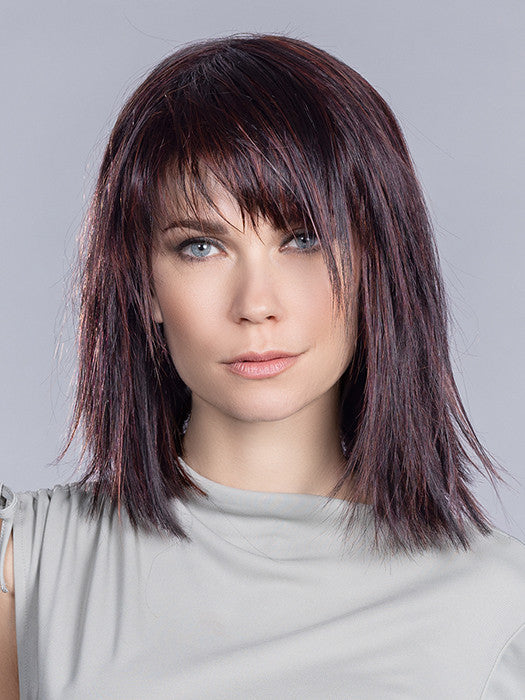 CHER (CUT AND STYLED) by ELLEN WILLE in AUBERGINE MIX 131.133.132 | Deep Wine Red and Red Violet with Granat Red Blend -6