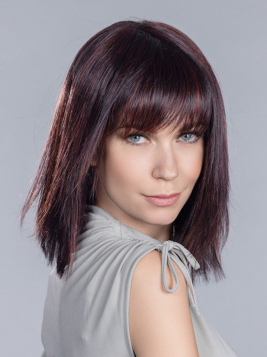 CHER (CUT AND STYLED) by ELLEN WILLE in AUBERGINE MIX 131.133.132 | Deep Wine Red and Red Violet with Granat Red Blend -3