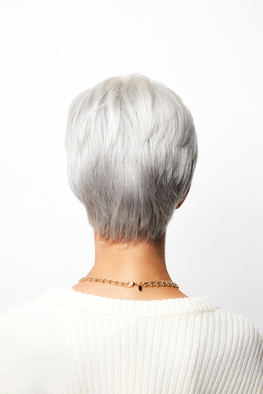 Amore Connie Synthetic Silver Mink back View