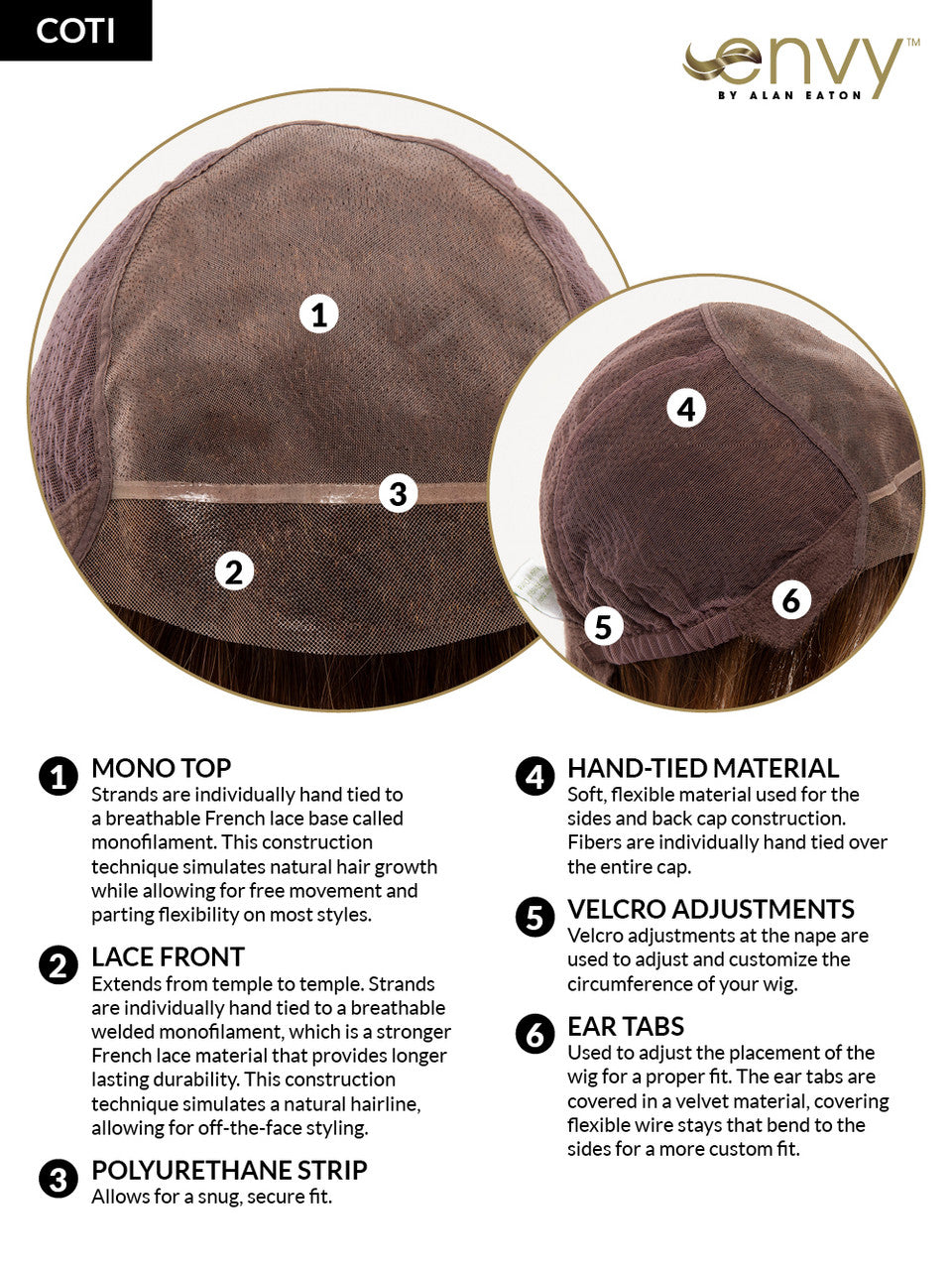 Coti - Envyhair - Envy Wigs  cap 1