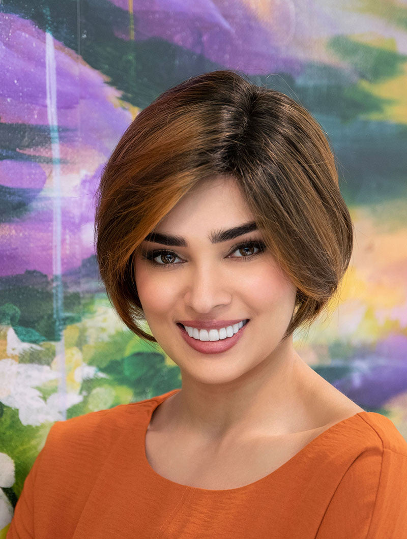 Eve - Envy Wigs - mono top lace front - front  Saffron spice -7