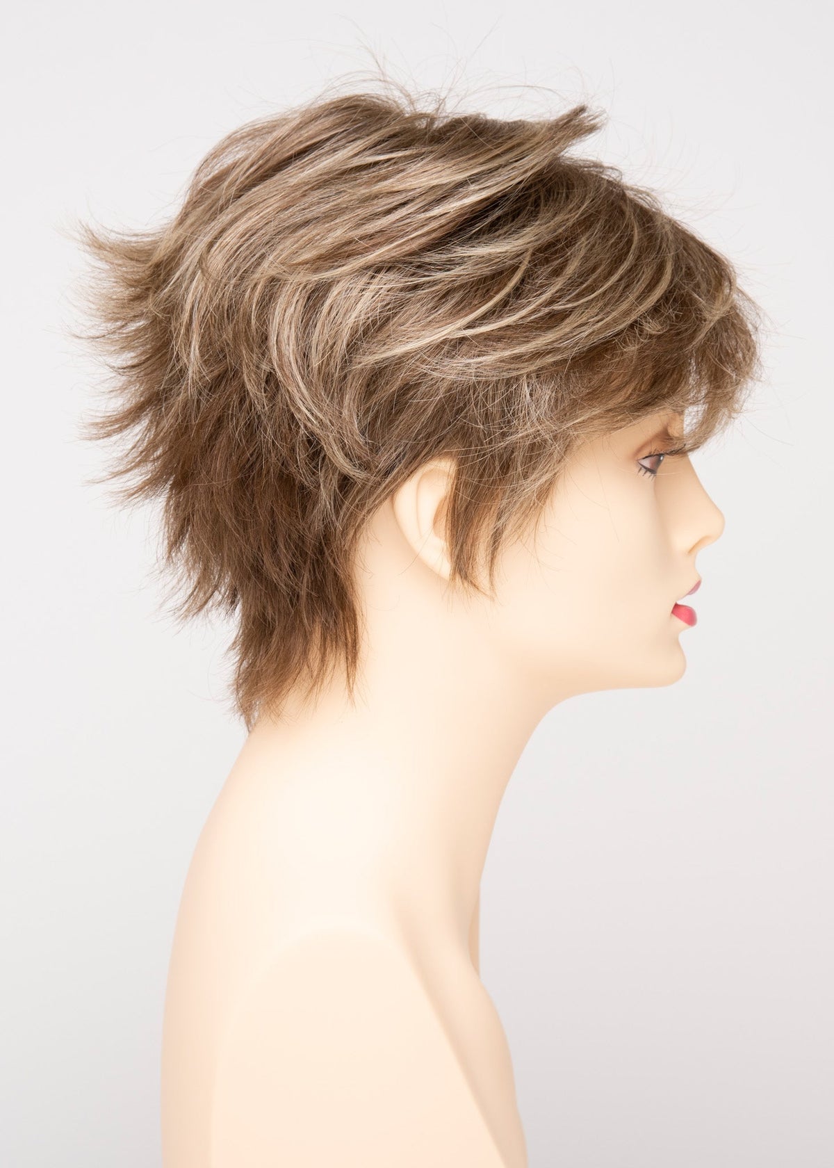 Flame | Envy | Open Top Mono Crown | Short Pixie | Human Hair Blend