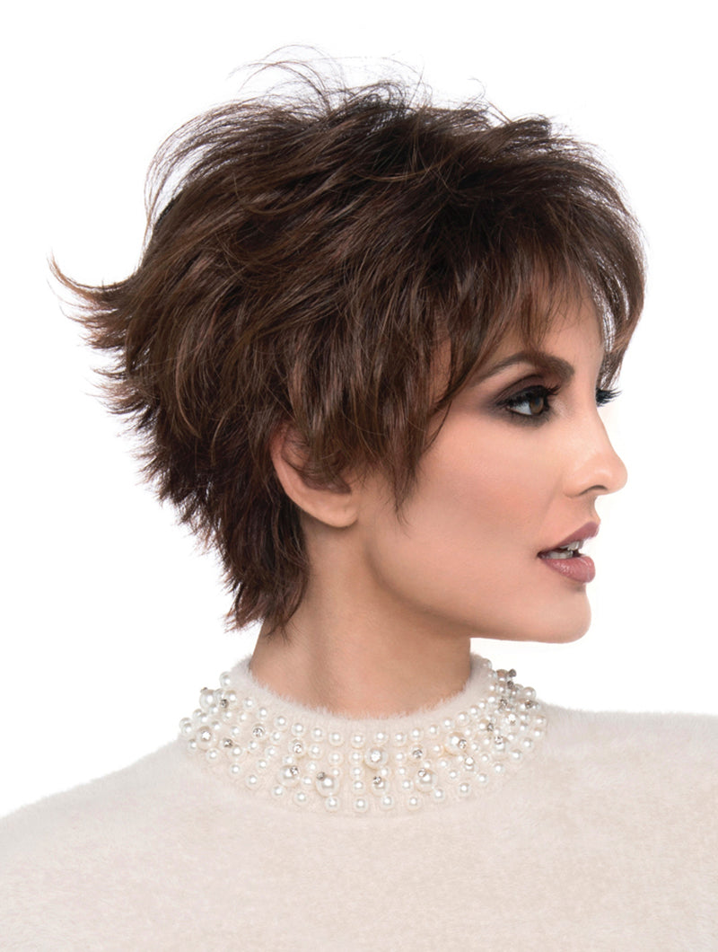 Flame | Envy | Open Top Mono Crown | Short Pixie | Human Hair Blend
