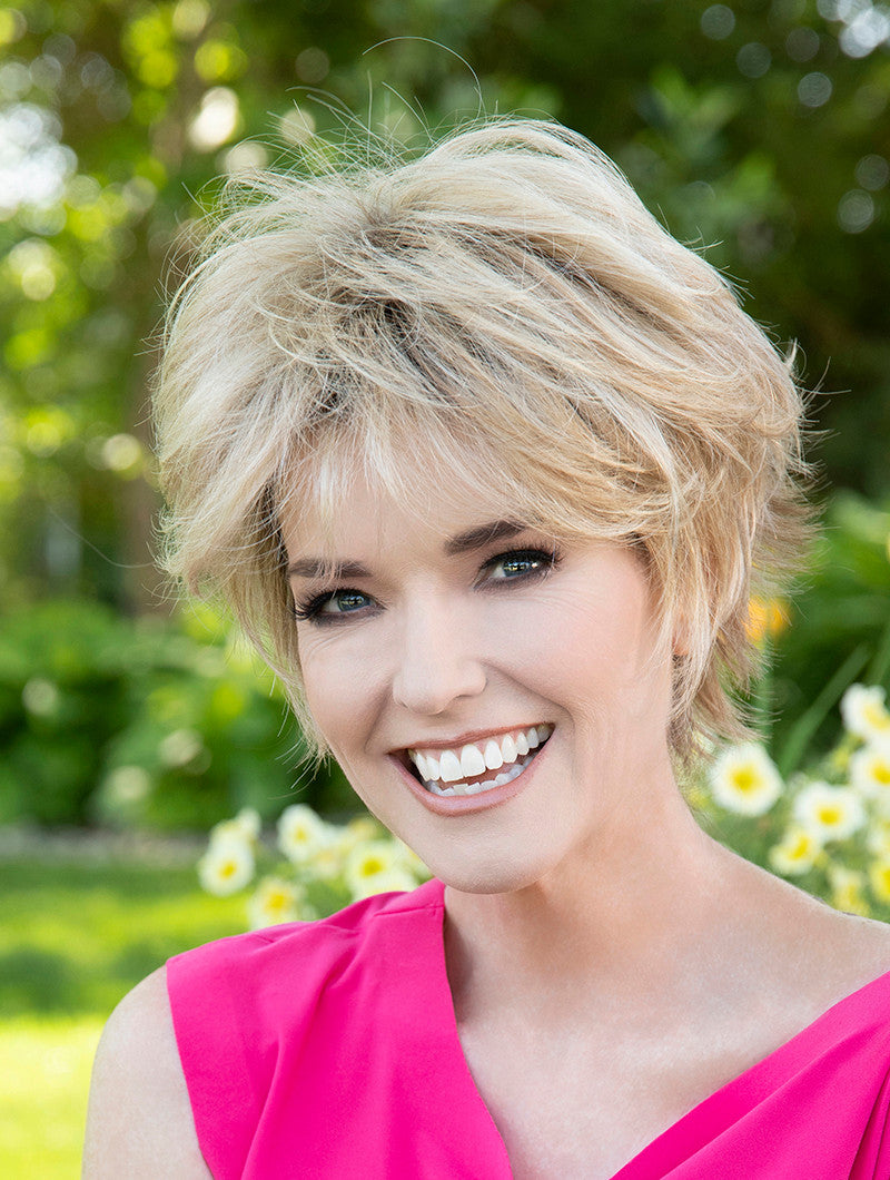 Flame | Envy | Open Top Mono Crown | Short Pixie | Human Hair Blend