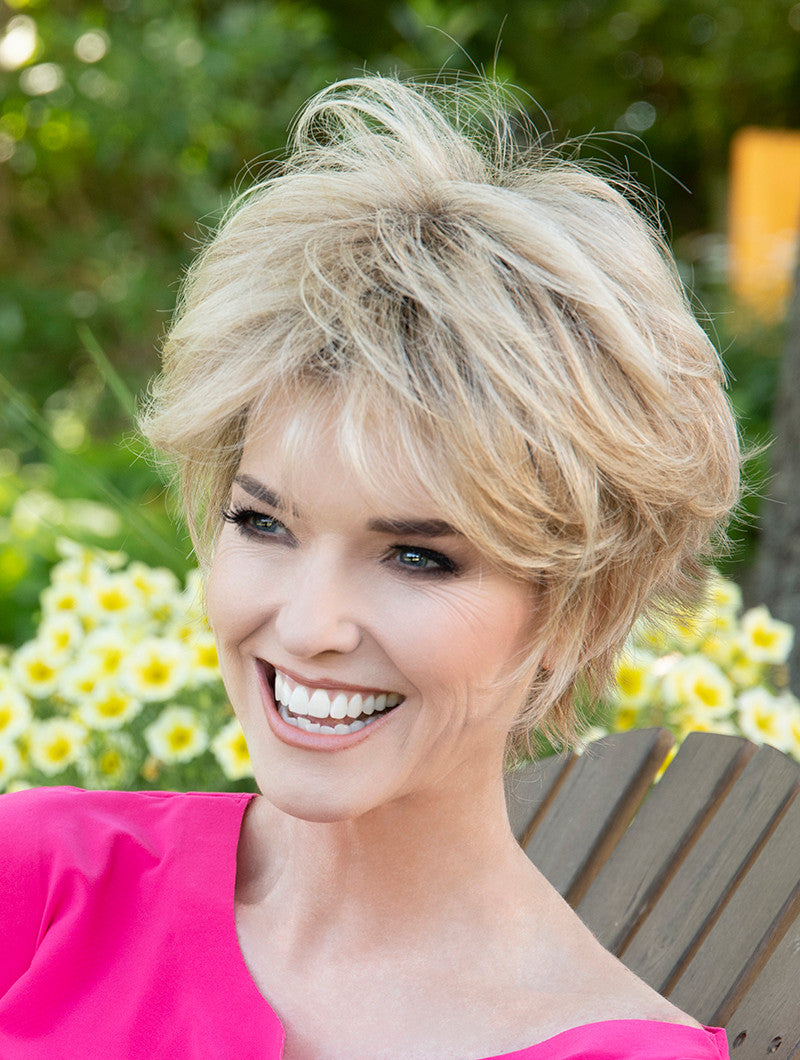 Flame | Envy | Open Top Mono Crown | Short Pixie | Human Hair Blend
