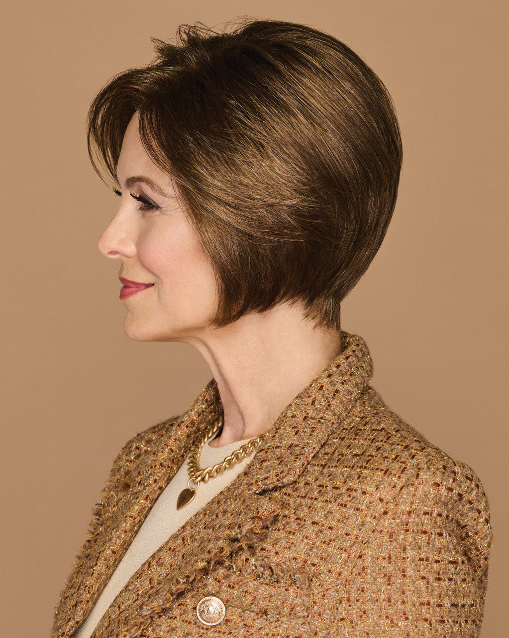 Bend The Rules | Gabor Wigs | Lace Front Hand tied top | Side view | GL10-12 Sunlit Chestnut