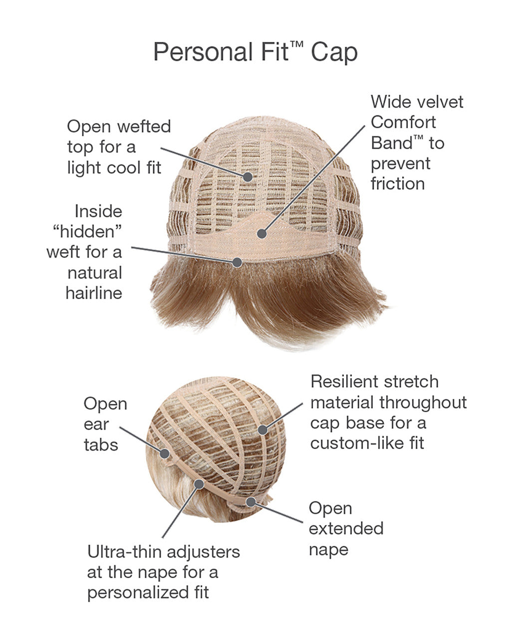 Commitment | Gabor | Open Wefted Cap | Color Choice | Flexlite Synthetic Wig