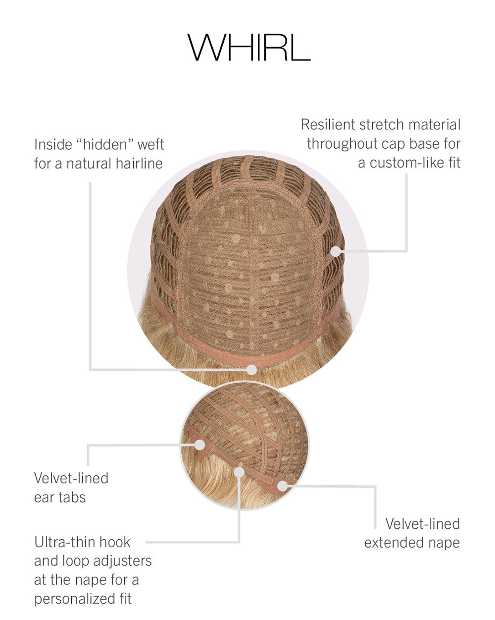 Whirl Wig by Gabor - Heat-Friendly Short Layered Average Cap