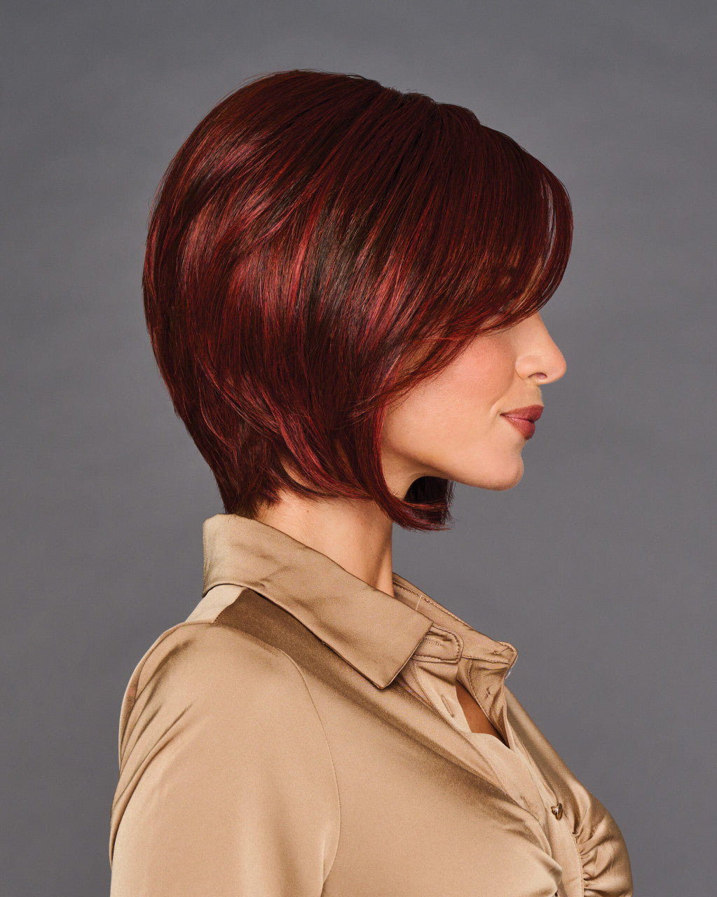 GLAMORIZE ALWAYS | Gabor Wigs | Heat Friendly Lace Front Monopart | GF132SS SS Sangria | Side View 2