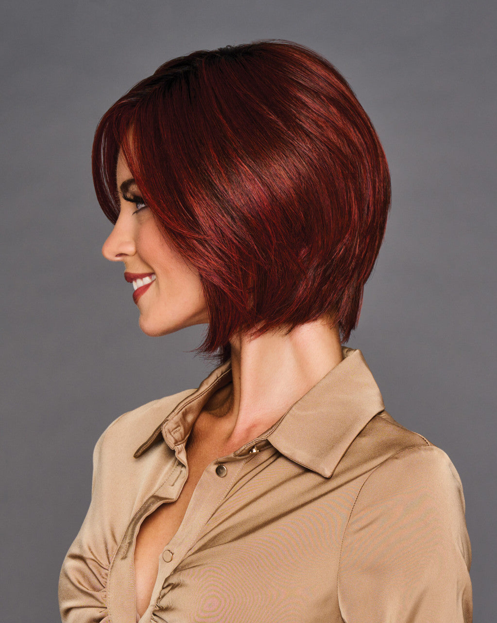 GLAMORIZE ALWAYS | Gabor Wigs | Heat Friendly Lace Front Monopart | GF132SS SS Sangria | Side View 3