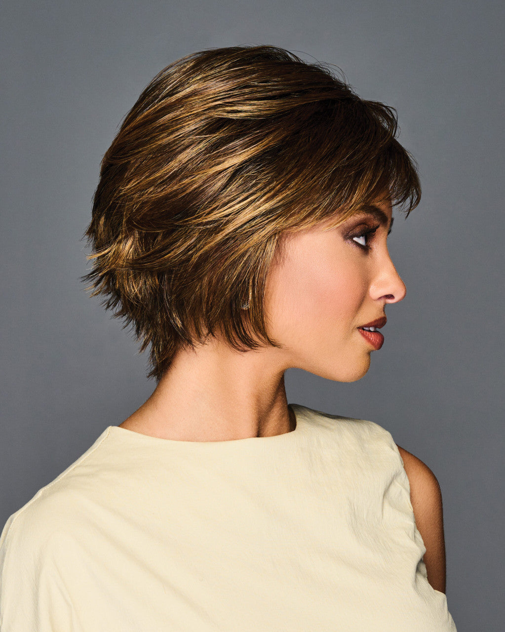 Make A Statement | Gabor Wigs |  Lace Front Lace Part | Side view | GF8-29SS SS Hazelnut