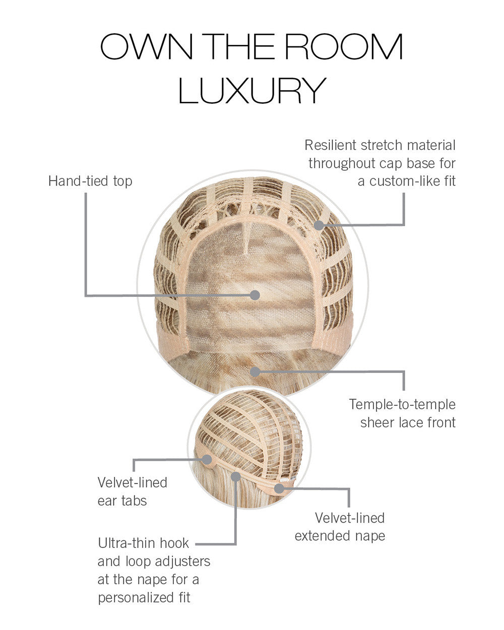 Own The Room Luxury Wig by Gabor - Lace Front Hand-Tied Average Cap