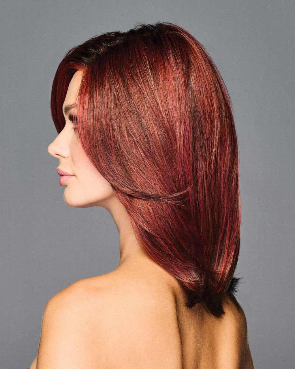 Own The Room | Gabor Wigs | Heat Friendly Lace Front Monopart | Side View 2 | GF132SS SS Sangria