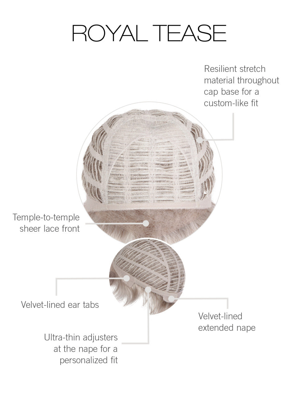 ROYAL TEASE | Gabor Wigs | Lace Front | GL27-22 Caramel | Cap View