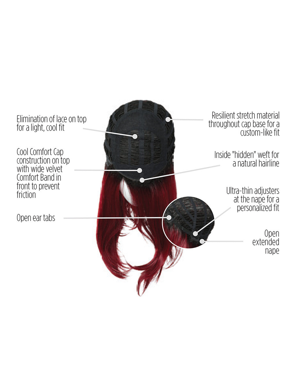 Poise and Berry | HF Synthetic Wig | Hairdo Wigs  Front View