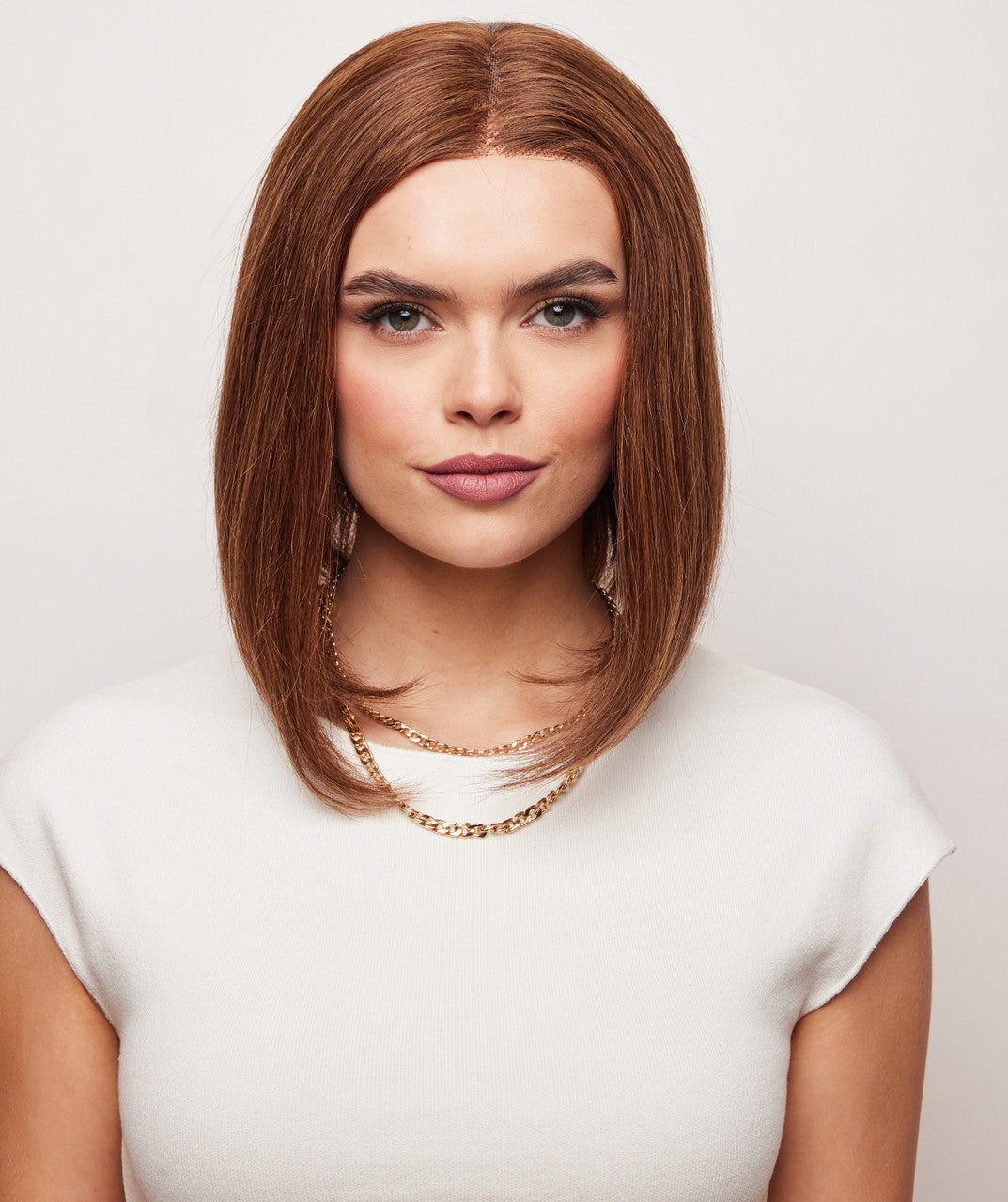 Harriet |  Alexander Couture Rene of Paris Wigs |   Human Hair  | front  View  Beige Brown