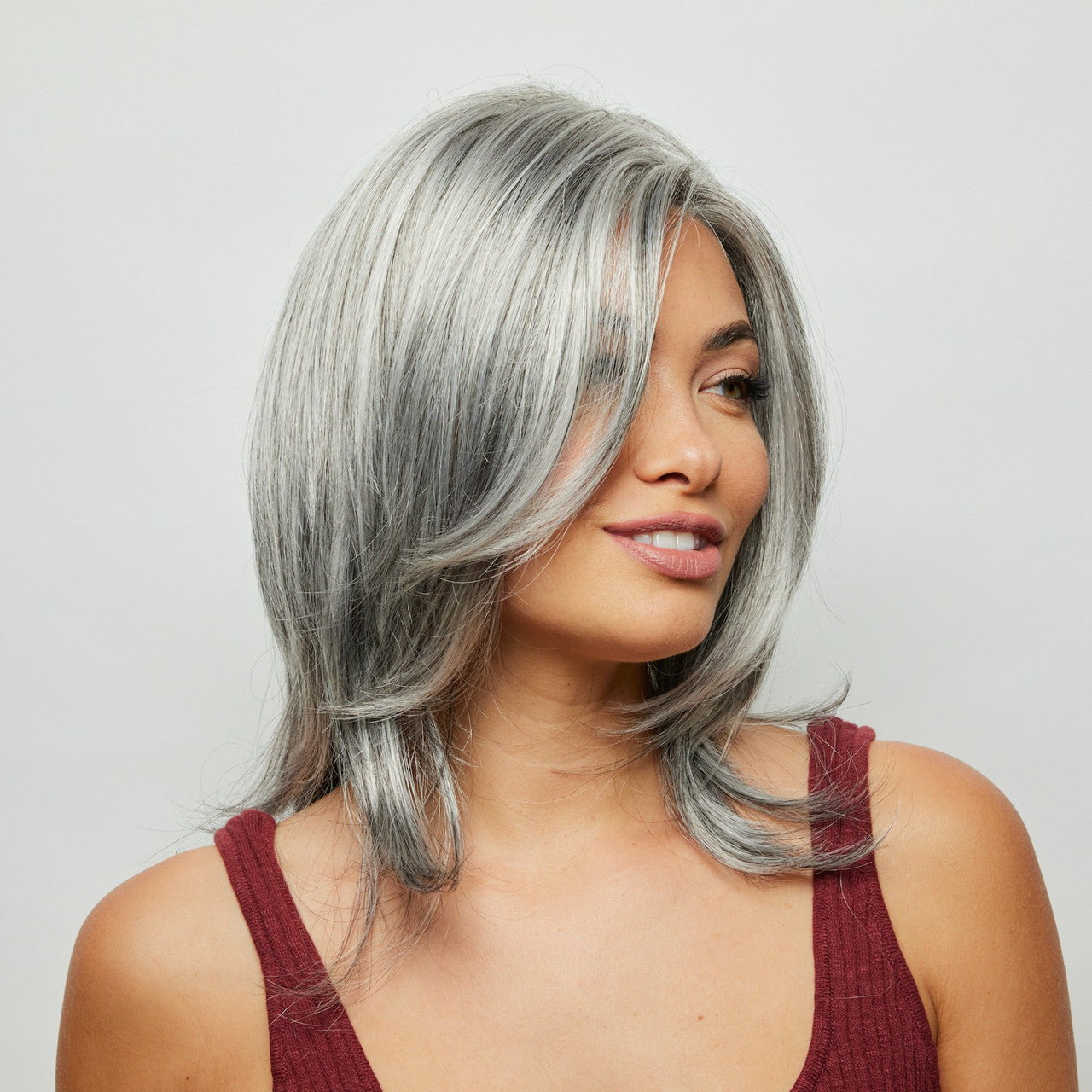 Jodie | Orchid Collection | Lace Front | Side view | Salt and Pepper
