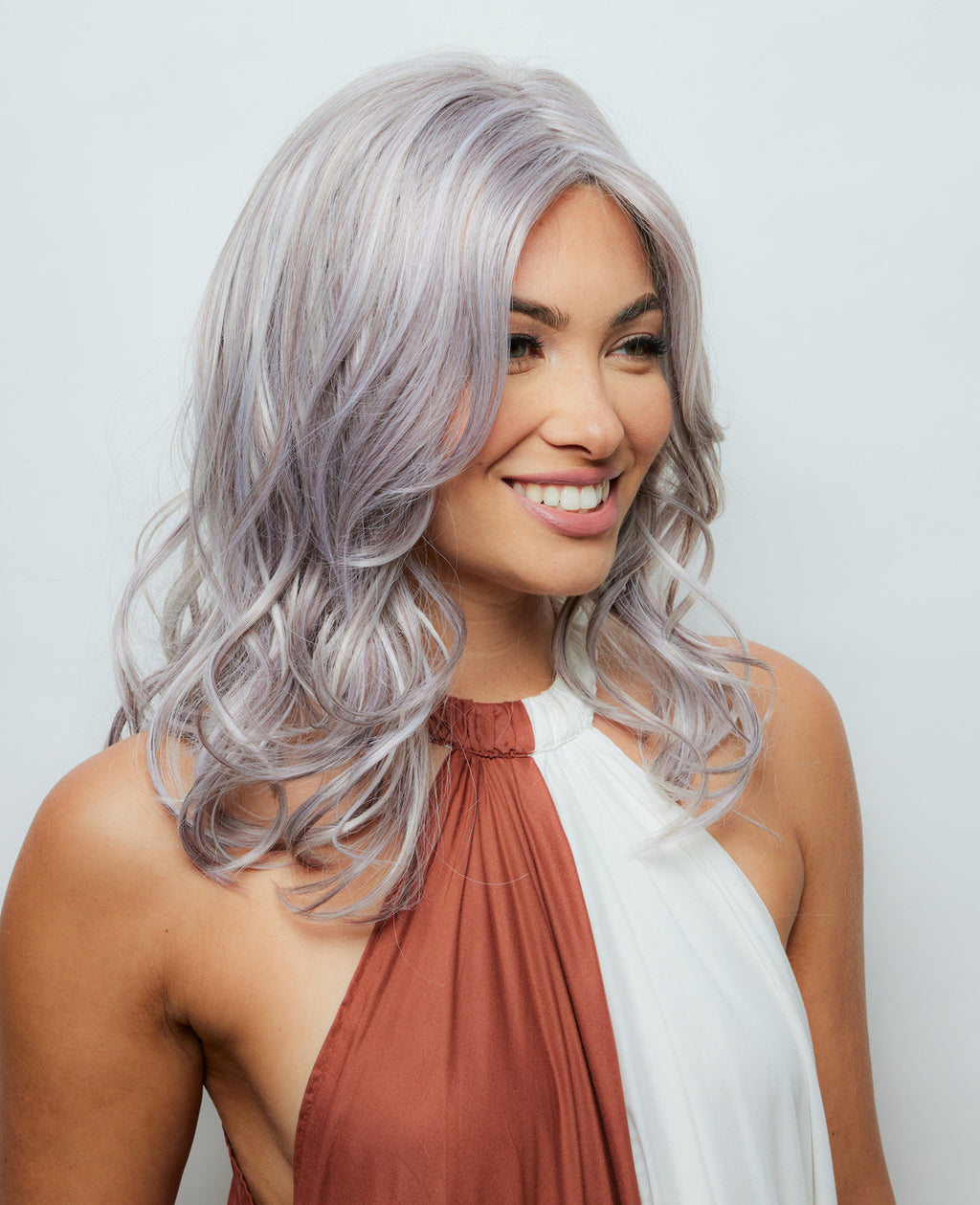 Kirby | Orchid Collection | Lace Front Lace part | Side View | Frozen Mulberry