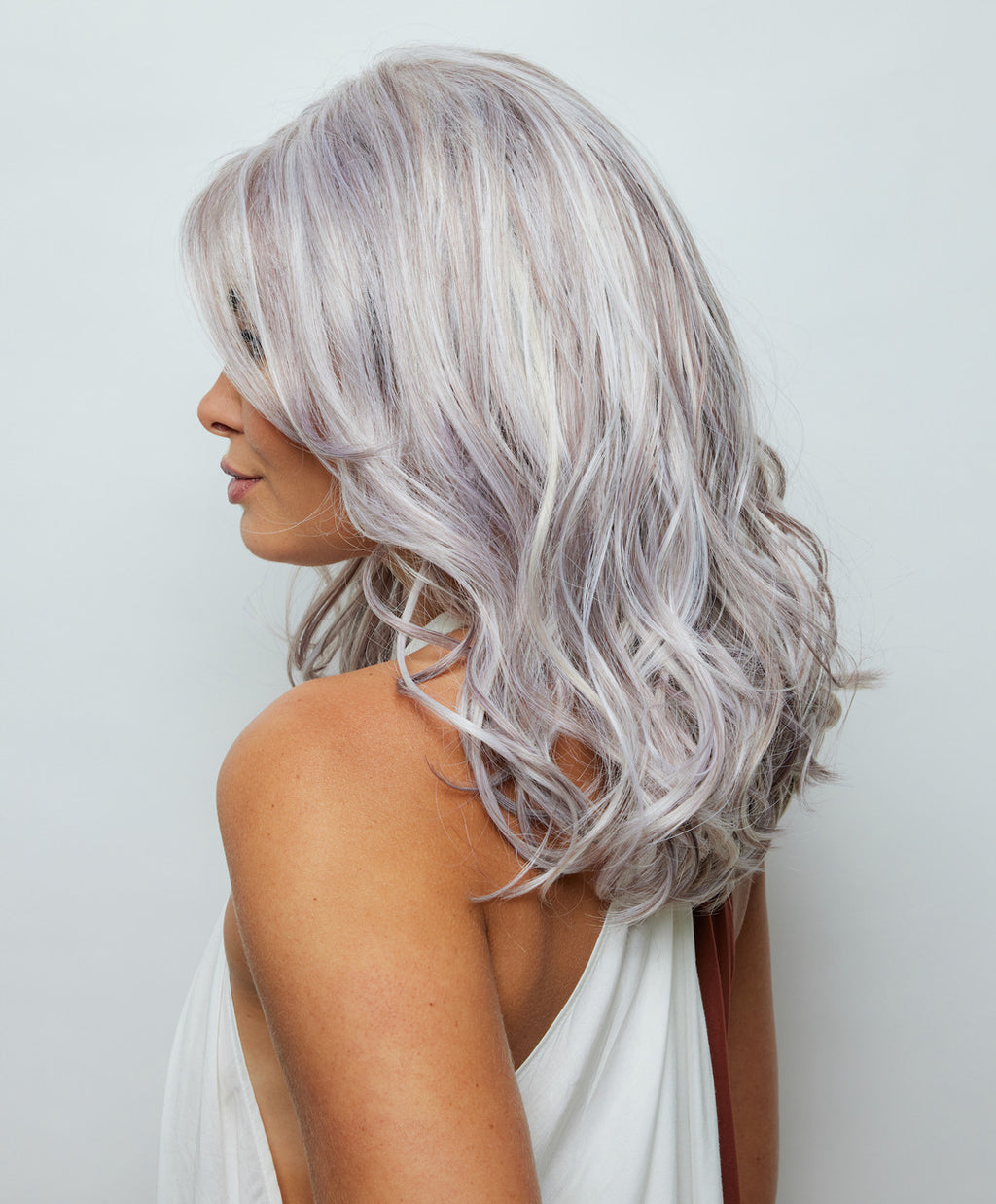 Kirby | Orchid Collection | Lace Front Lace part | Side View | Frozen Mulberry