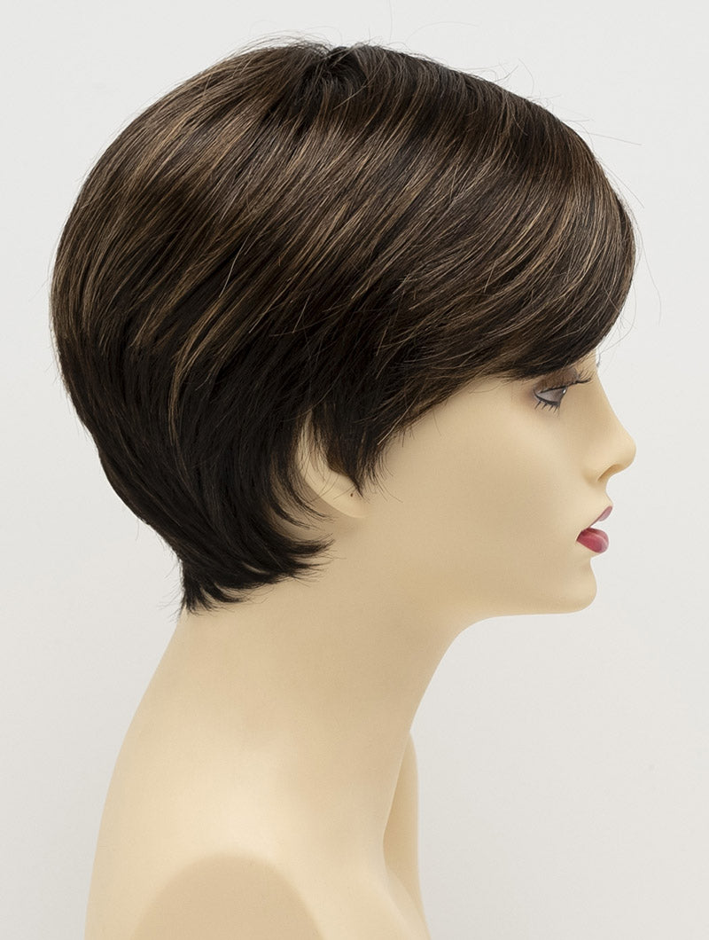 Kris | Envy | Hand Tied Mono Part | Short Pixie | Synthetic