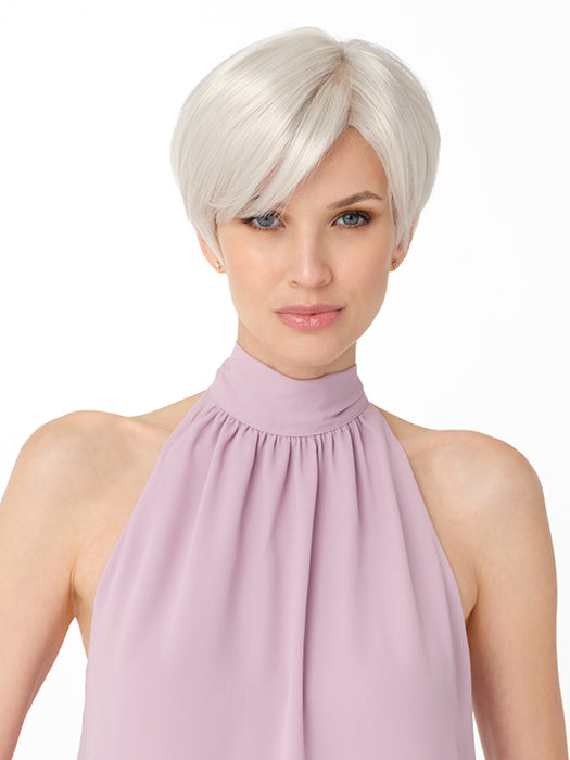 Kris | Envy | Hand Tied Mono Part | Short Pixie | Synthetic