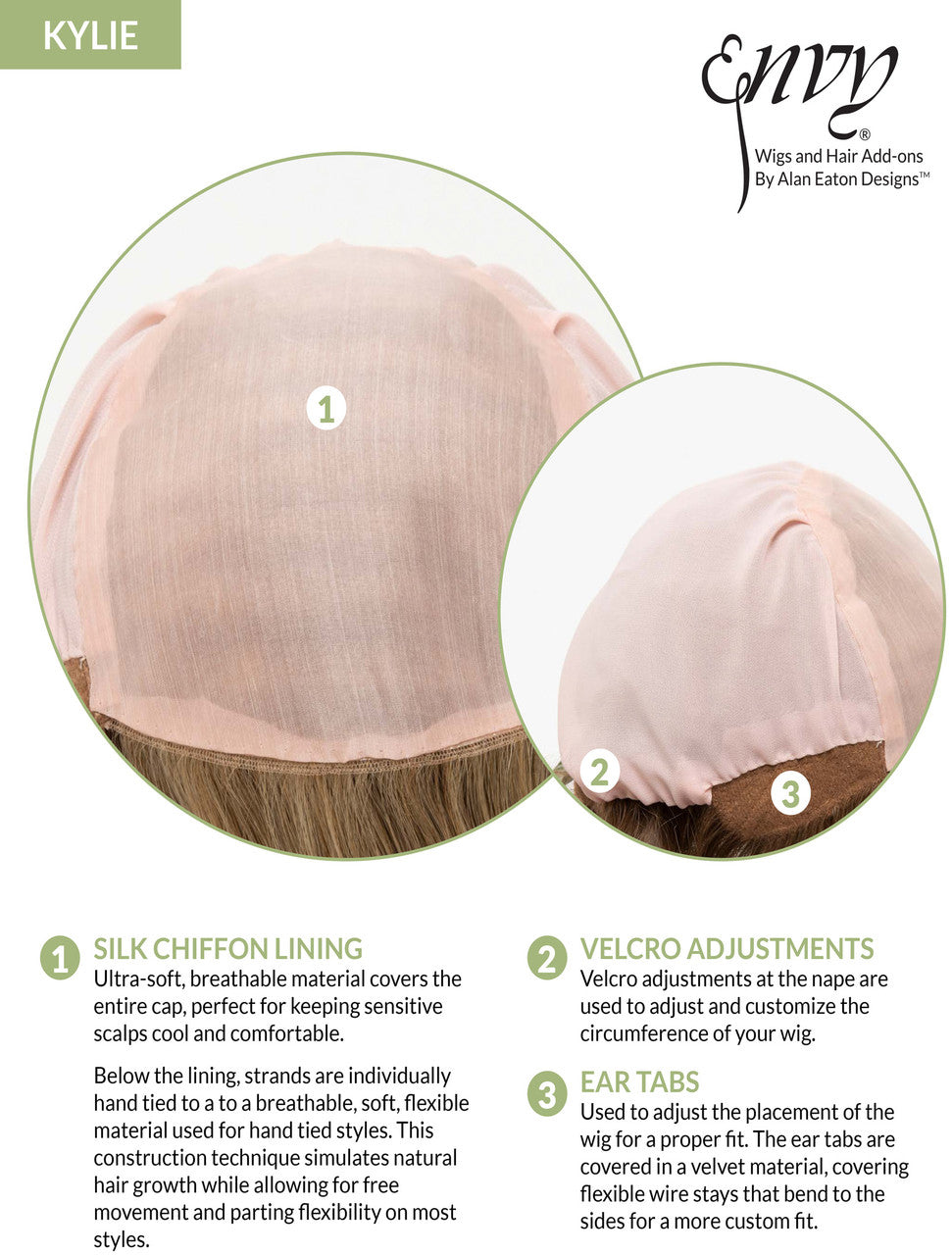 Envy Wigs Kylie monotop synthetic cap view 3