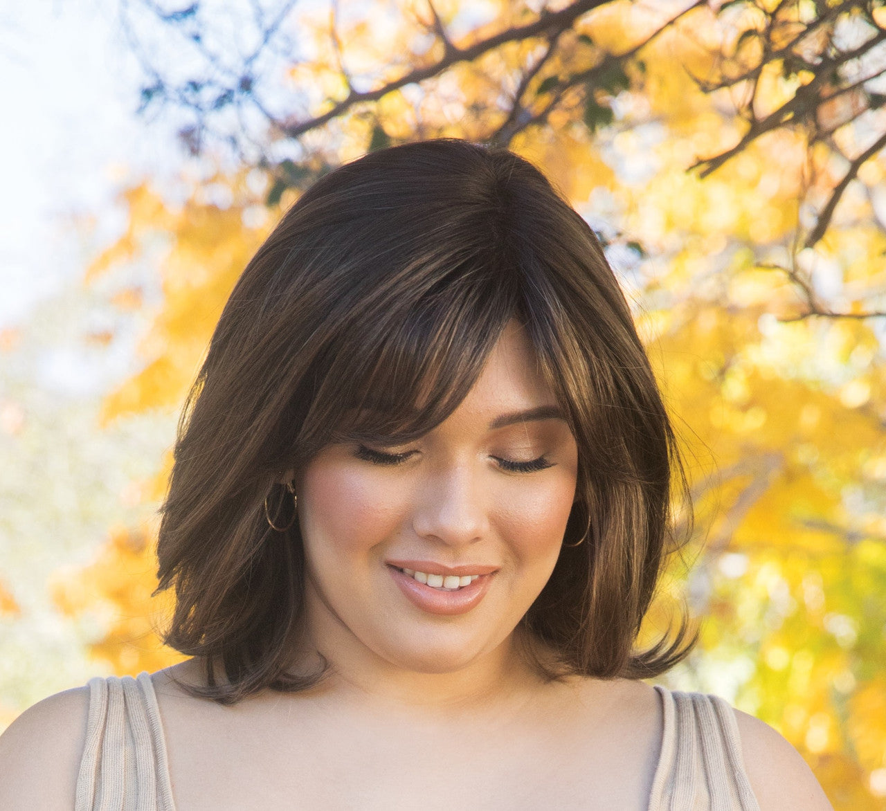 Levy | Amore Wigs | Monotop | Front View  - 1 Kandy Brown