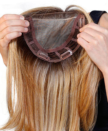 Lace Front Mono Top Wave 18 | Belle Tress | Vanilla Lush | Cap View