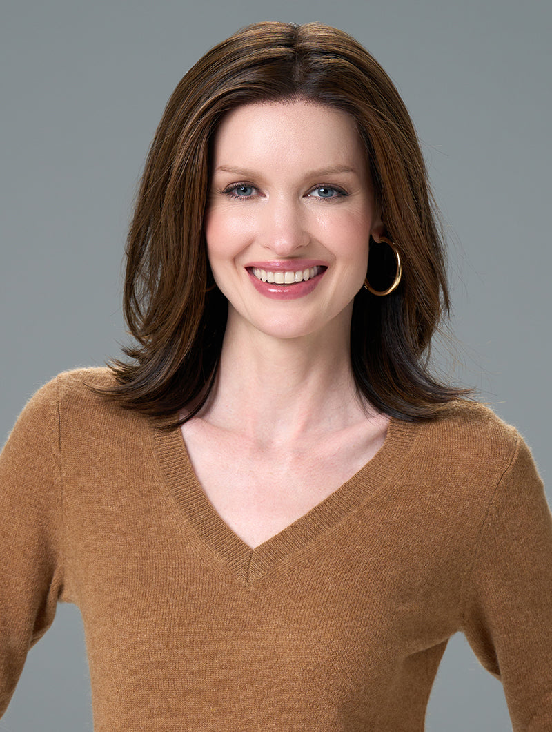 Lisa | Envy | Lace Front Mono Top | Long Layered Bob (Lob) | Human Hair Blend