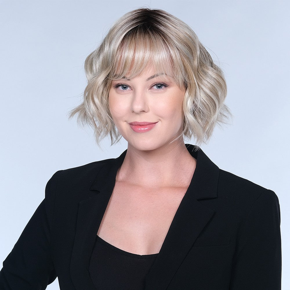 Morning Storm |  Belle Tress Wigs | Lace Front | Heat Safe | Front  View Butter beer blond