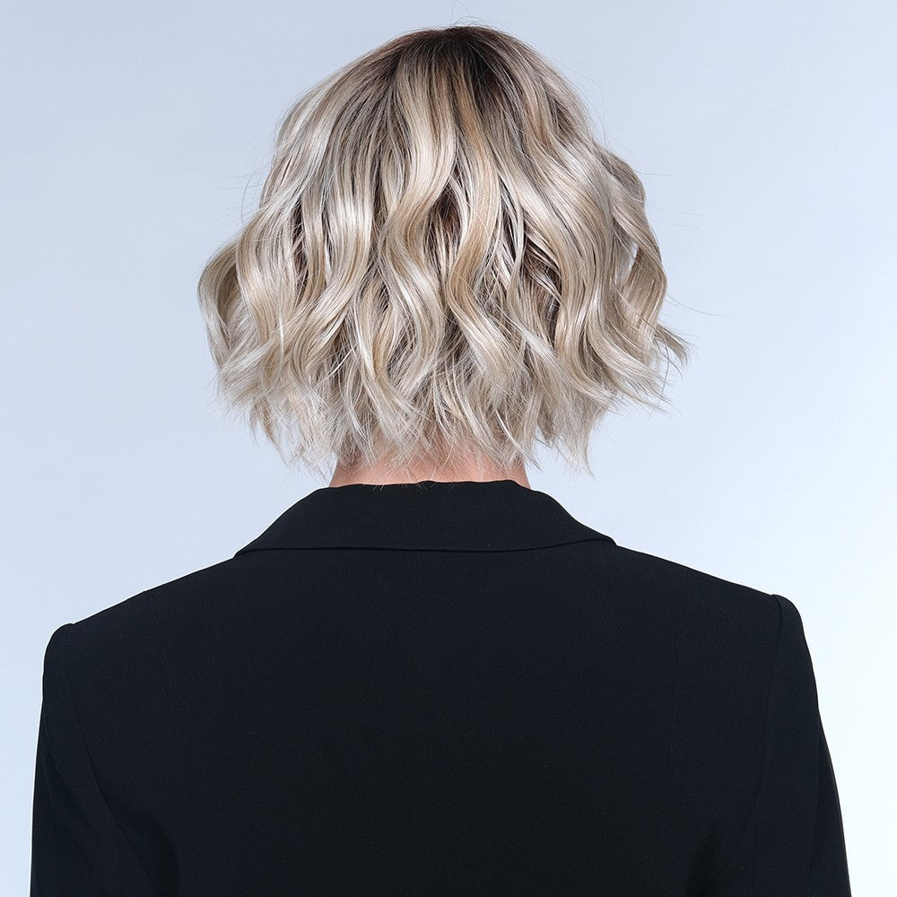 Morning Storm |  Belle Tress Wigs | Lace Front | Heat Safe | Back View Butter beer blond