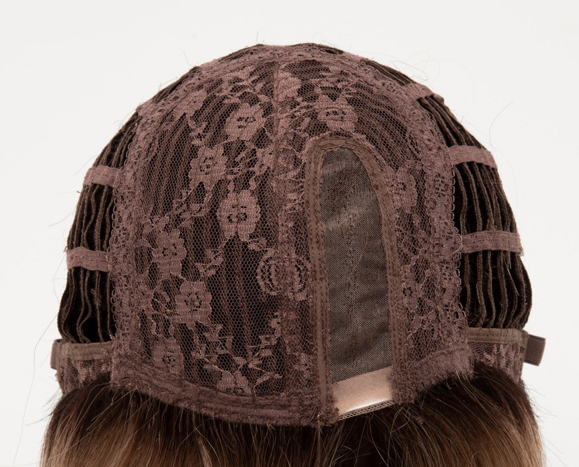 Envy Wigs Mckenzie lace front  synthetic cap view |  sparkling champagne 2