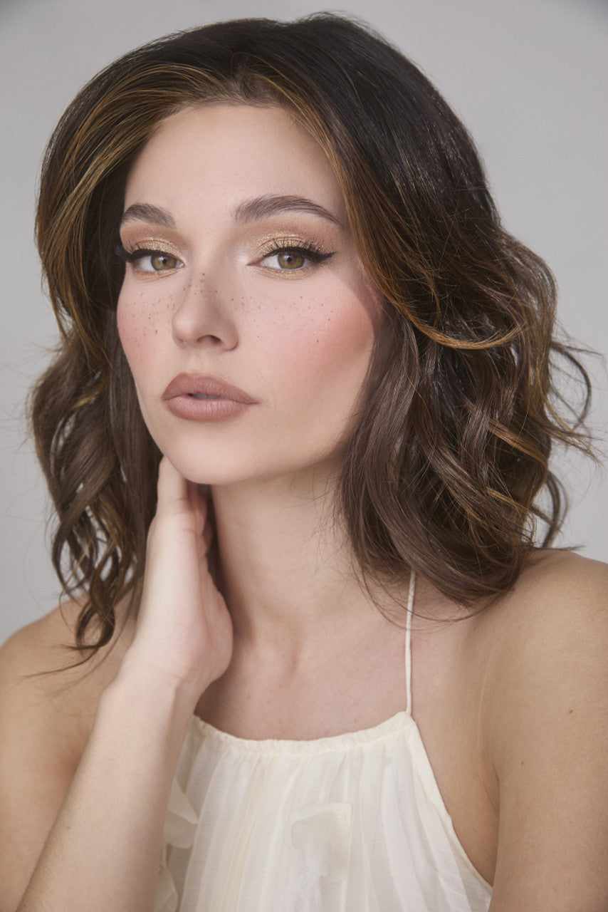 MEDIUM WAVY  Top Piece  Mono | Amore Wigs