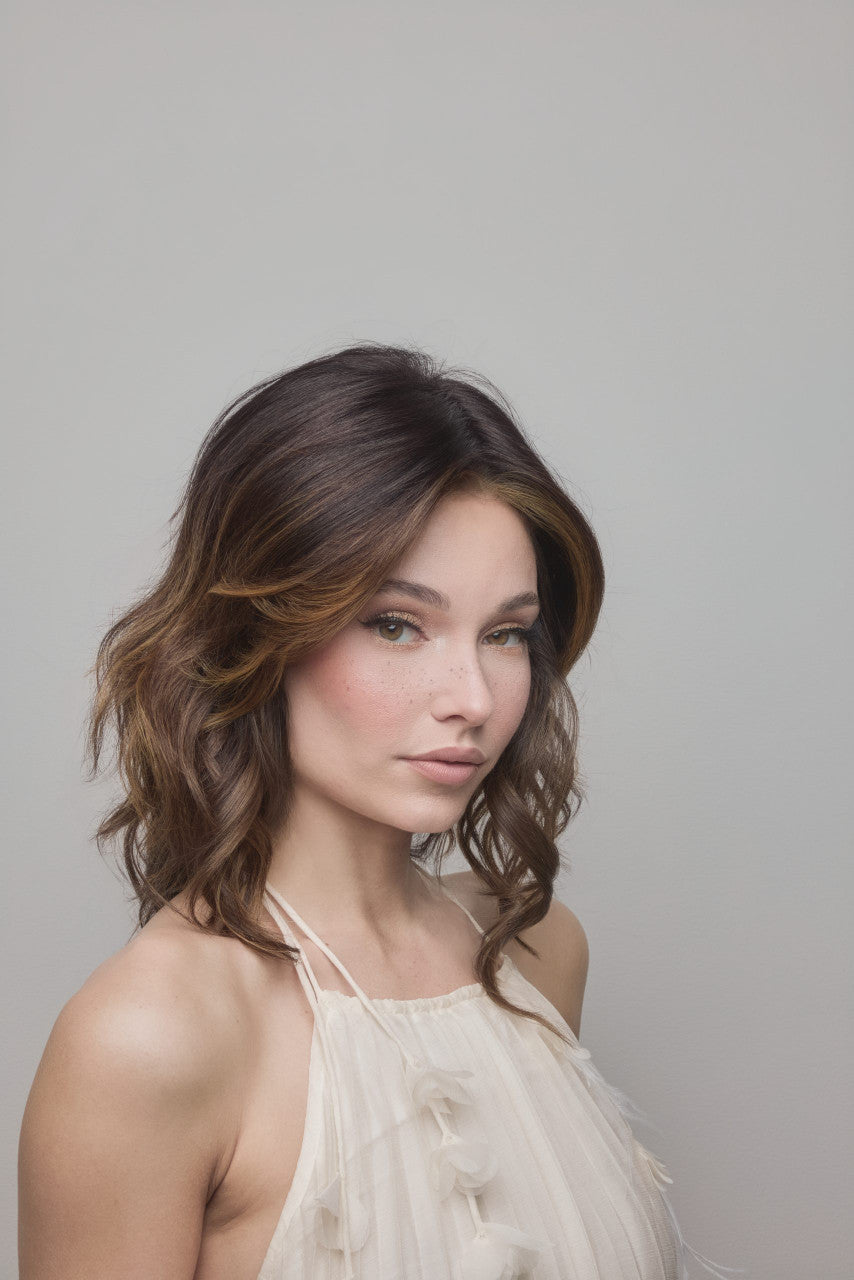 MEDIUM WAVY  Top Piece  Mono | Amore Wigs