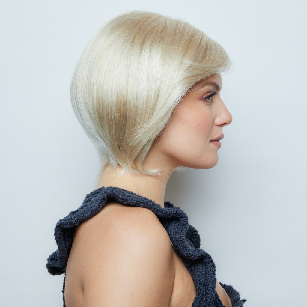 Nikki | Orchid Collection | Lace Front Lace part | Side View |  Creamy Blond