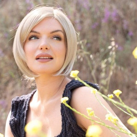 Nikki | Orchid Collection | Lace Front Lace part | Front View 3 |  Creamy Blond 2