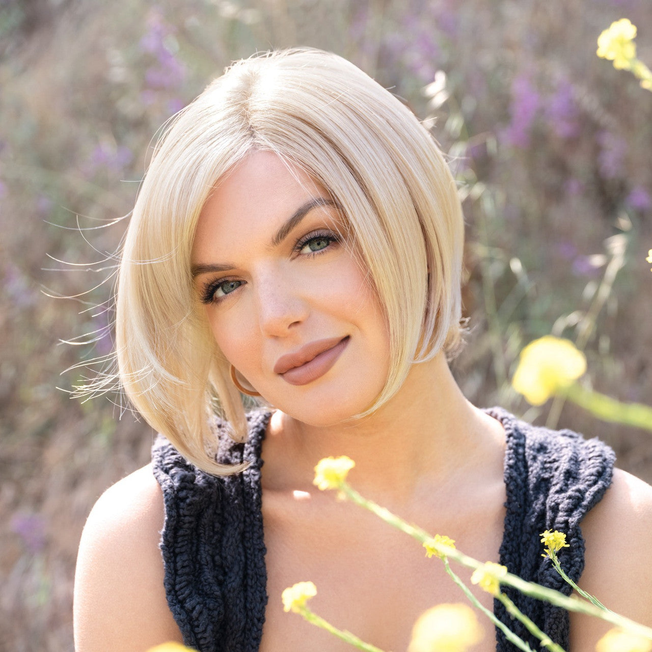 Nikki | Orchid Collection | Lace Front Lace part | Front View 4 |  Creamy Blond 2