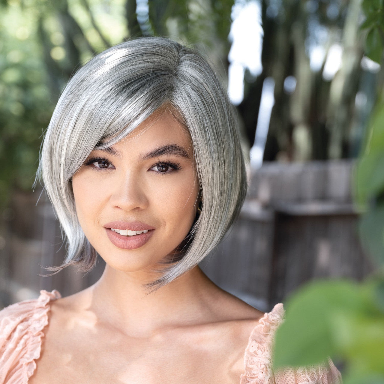 Nikki | Orchid Collection | Lace Front Lace part | Front  View |  Salt & Pepper