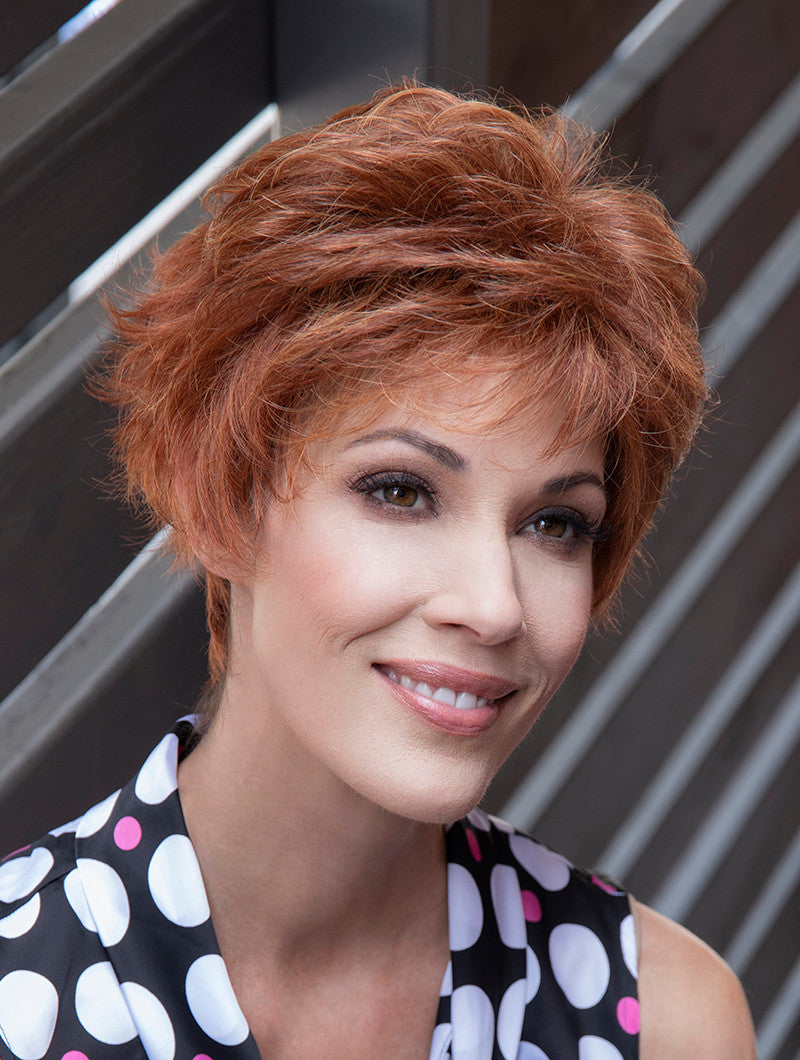 Olivia - Envy Wigs - Side view | lighter red 2
