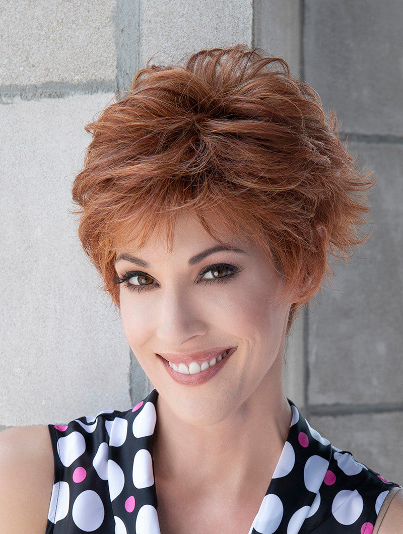 Olivia - Envy Wigs - Side view | lighter red 3